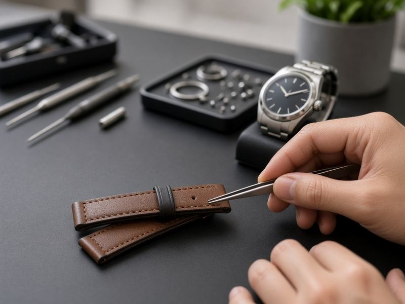 Strap fitting at Hidden Valley Watch Desk